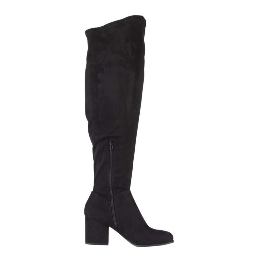Christian Siriano Women's Black Faux Suede Over-the-Knee Boots